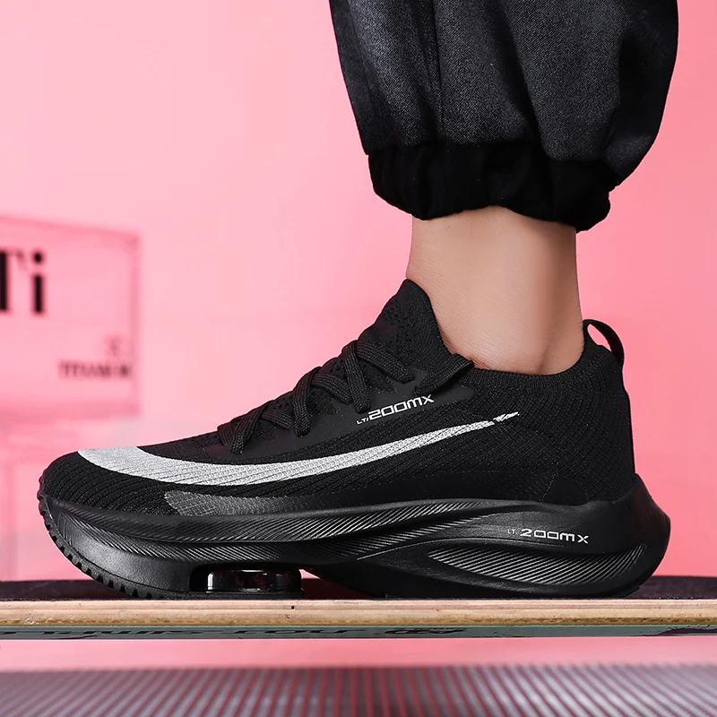 Zoomx Alphafly 4% Breathable Comfortable Mens Running Shoes Zoom Tempo Next Flyease Black Electric Green Trainers Sport Sneakers