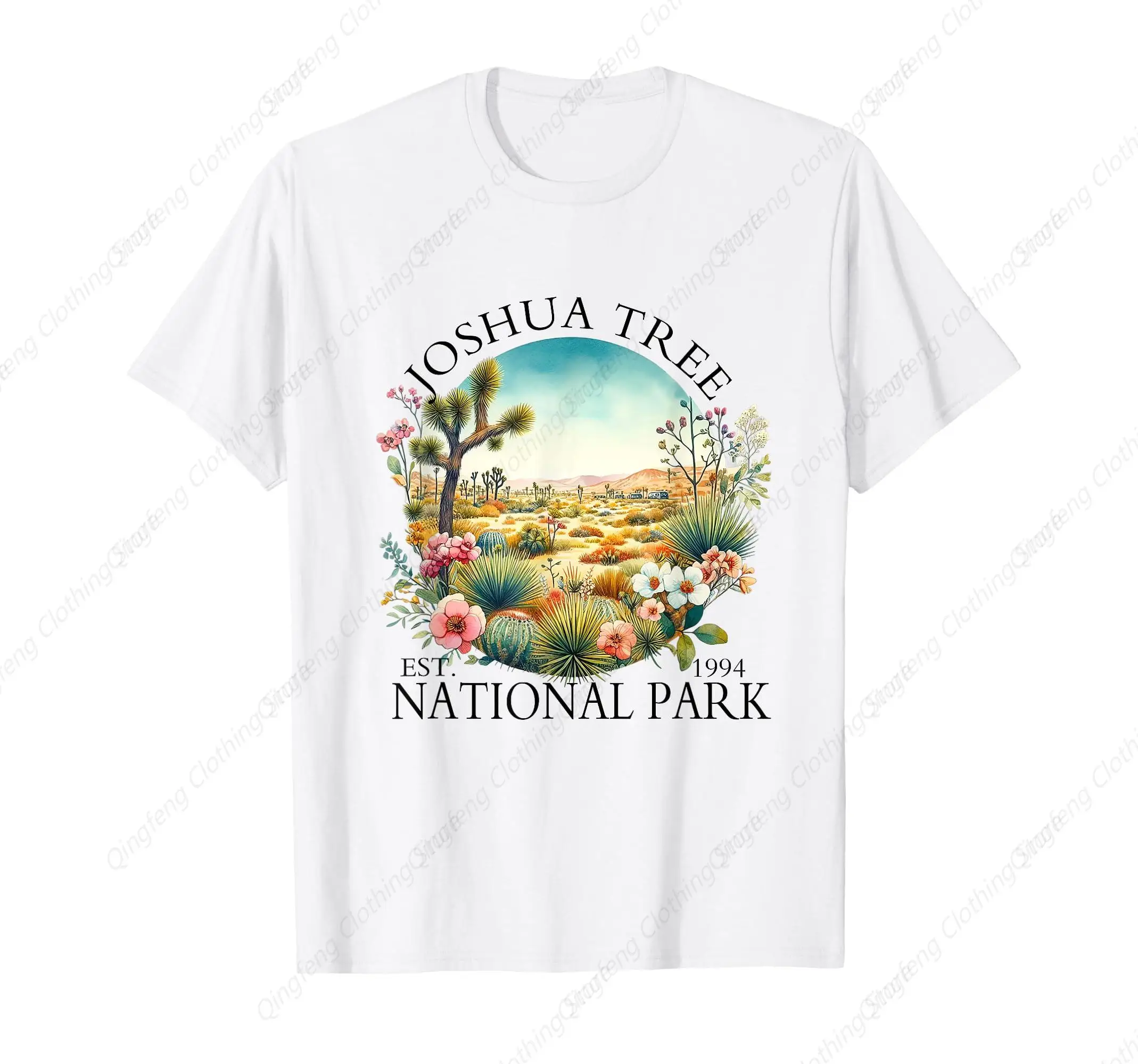 Футболка с цветочным рисунком в национальном парке для походов и кемпинга