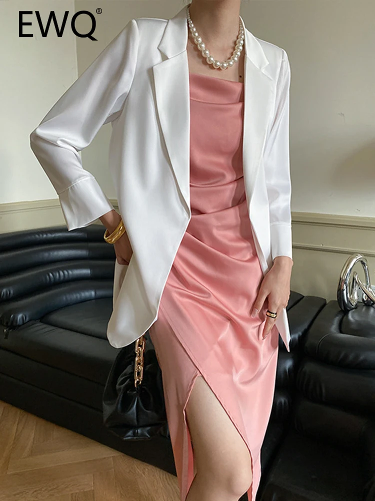 

Женский кардиган во французском стиле EWQ Sinan, пиджак с отложным воротником и длинным рукавом, элегантные куртки, новая летняя одежда 2023, 26D2860