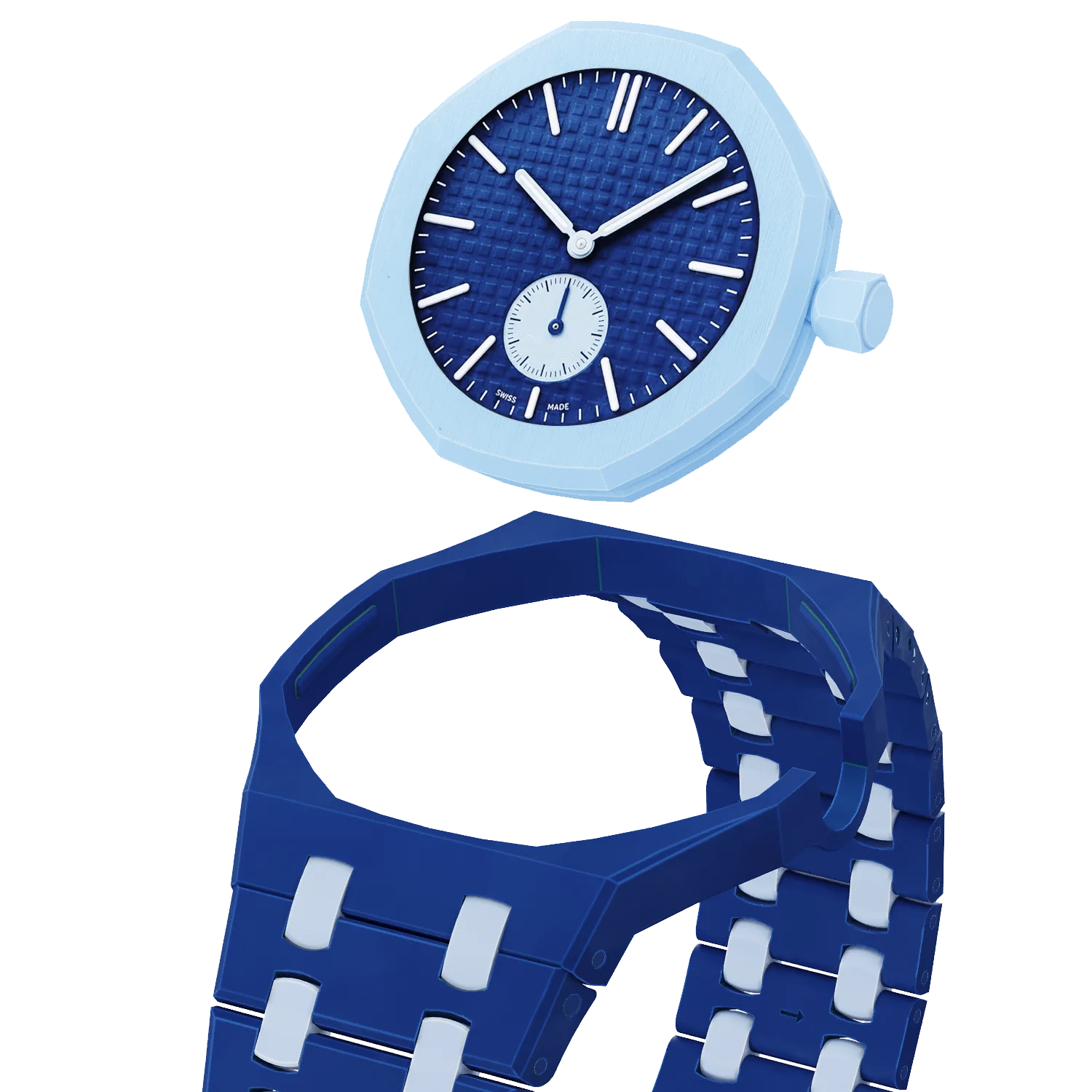 Биокерамический корпус и ремешок для Swatch x AP Royal Pop, комплект для модификации карманных часов, браслет, ремешок для часов, аксессуар для Royal Pop (art.: 3920dc6c8f2e8) - 3920dc6c8f2e8