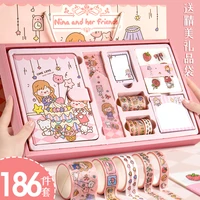 handbook set gift box girl exquisite handbook girl heart diary notebook simple ins this primary school gift package