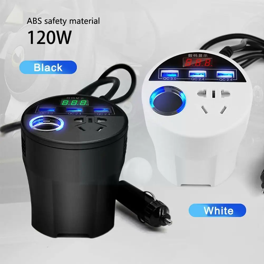 

Car Inverter 12v/24v To 220v Household Power Converter Car Multi-function Adapter Power Charger Socket U9s9