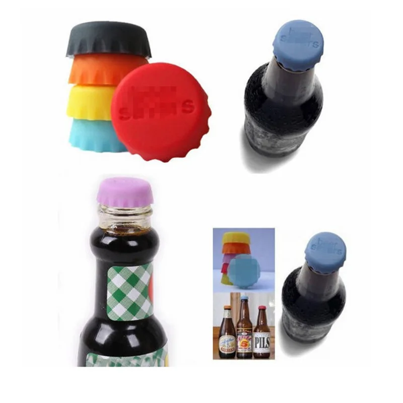 6/12/24pcs/set Reusable Silicone Bottle Fresh-keeping Cap Stopper for Soda Beer Bar Utensils Accessories |