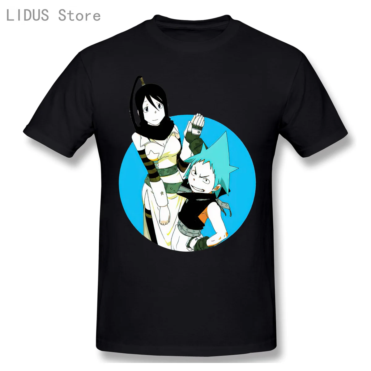 

T-shirt Cartoon Anime Soul Eater - Black Star & Tsubaki (2) Short Sleeve Casual Men O-neck 100% Cotton Tshirts Tee Tops