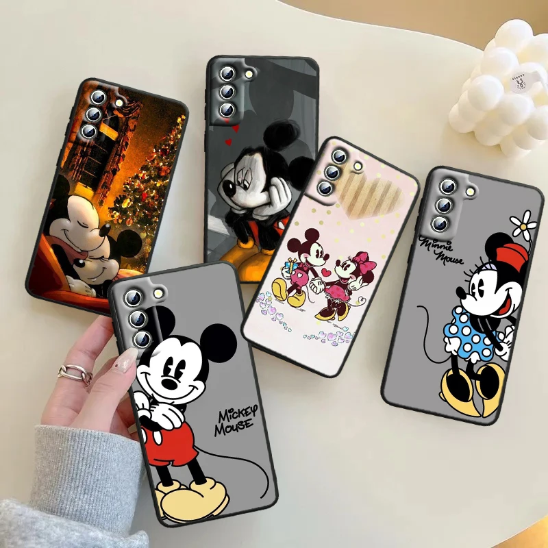 

Disney Minnie Cute For Samsung Galaxy S23 S22 S21 S20 S10 S9 Ultra Plus Pro 4G 5G silicone Soft Black Phone Case