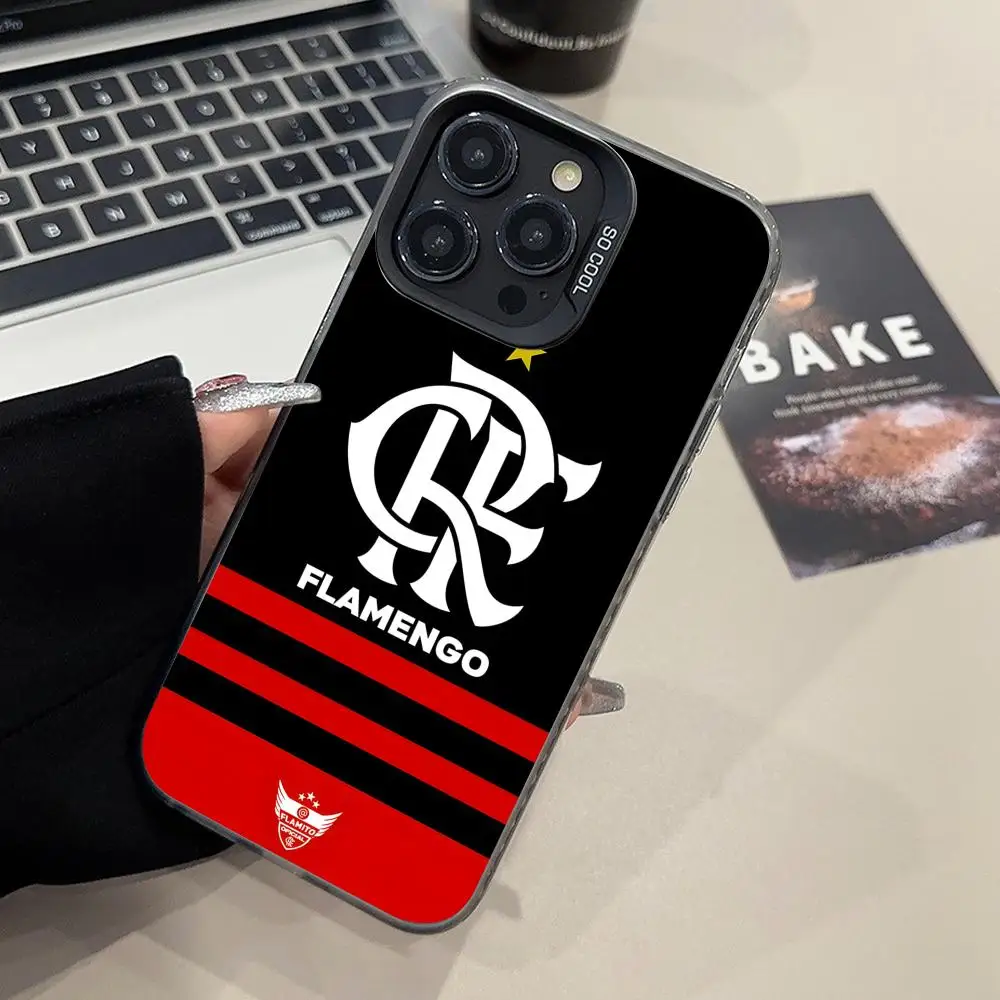 Mobile FC Brazil Phone Case for iPhone 16 15 14 13 12 11 X XR XS 8 7 Pro Max Plus Colored Translucent Cellphone Cover Smartphone