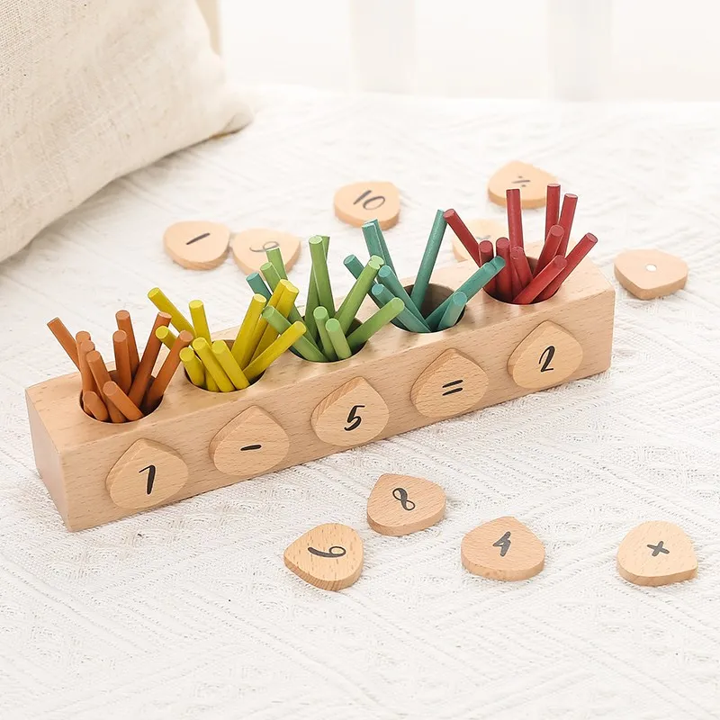 

Игрушки Монтессори Обучающие деревянные коробки обучающие игрушки для детей детские воспоминания форма познавательная математическая цв...