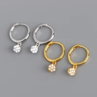 925 sterling silver minimalist cubic zirconia drop earrings high quality women accessories 18ct gold plated jewelry