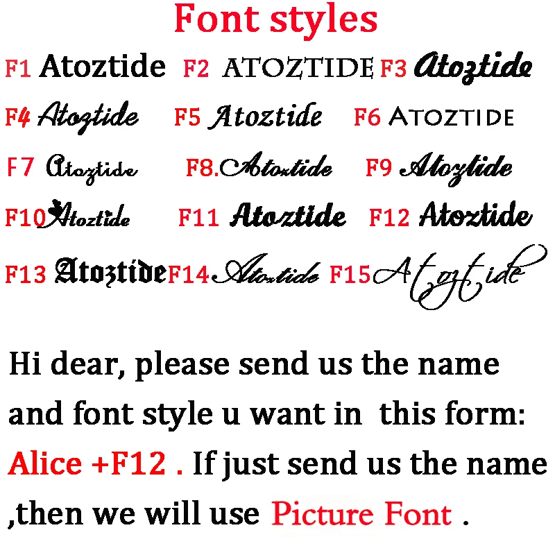 Ожерелье Atoztide с именем на заказ для женщин чокер из нержавеющей стали в форме