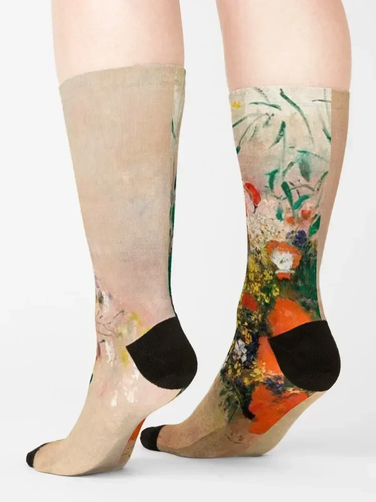 Носки Odilon Redon Vase of Flowers хлопковые профессиональные противоскользящие спортивные