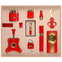 tz980r jifeng christmas new year gift products red lighter ashtray cigar tube cutter scissors accessories set