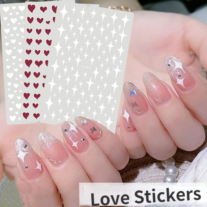 

Stars 3D Black Lines Flower Leaves Water Decals Stickers Floral Face Marble Pattern Slider For Nails Summer Nail Art Decoration