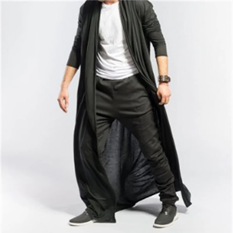 Chaqueta larga holgada Vintage para hombre, abrigo holgado de manga larga, ropa de calle a la moda, Otoño, 2022