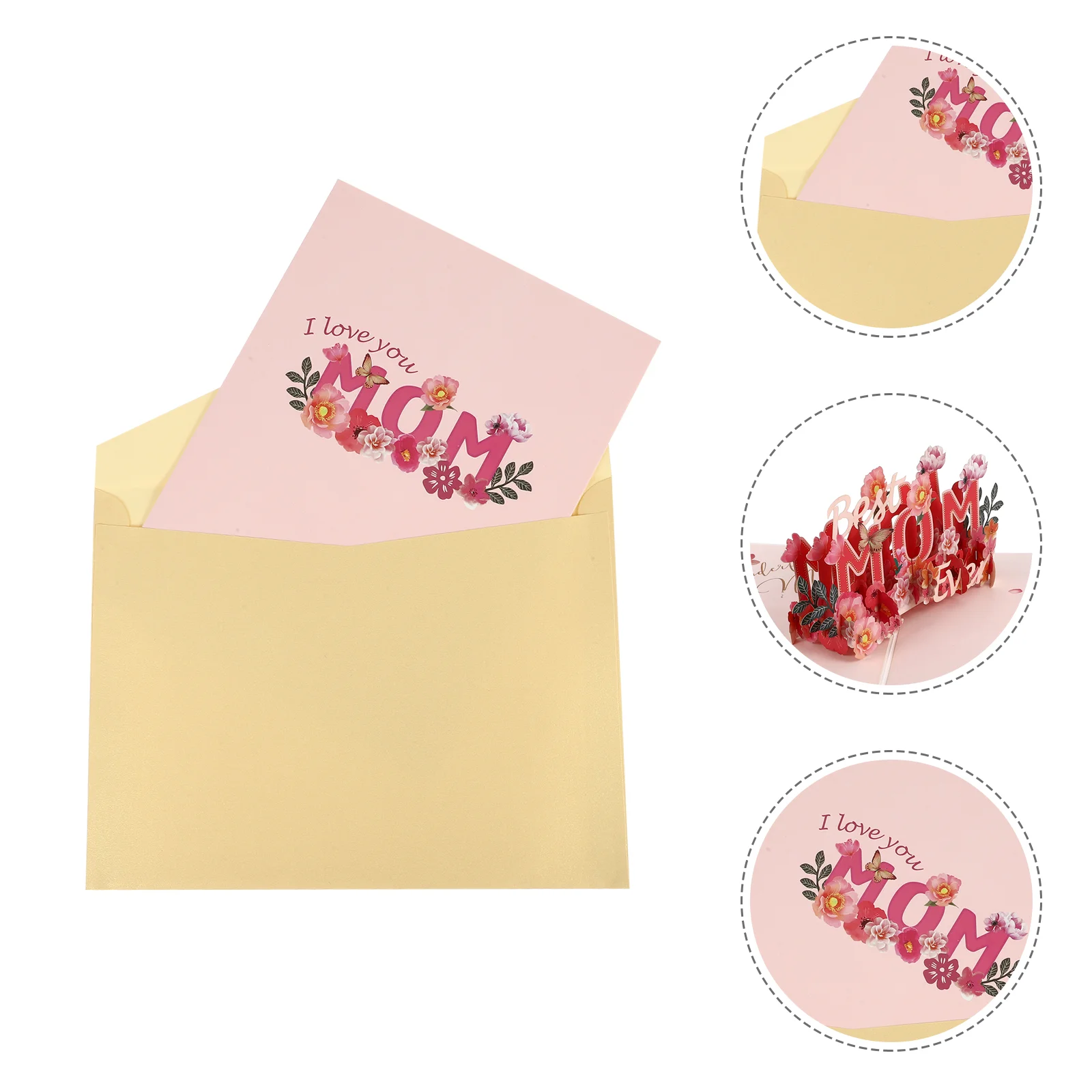 

Fashion Mother's Day Pop-up Flower Cards Greeting Cards for Mom's Birthday
