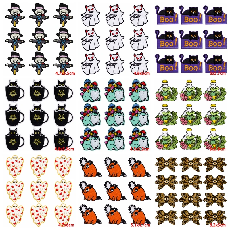 10 шт./партия термоклейкие нашивки с мультяшными животными