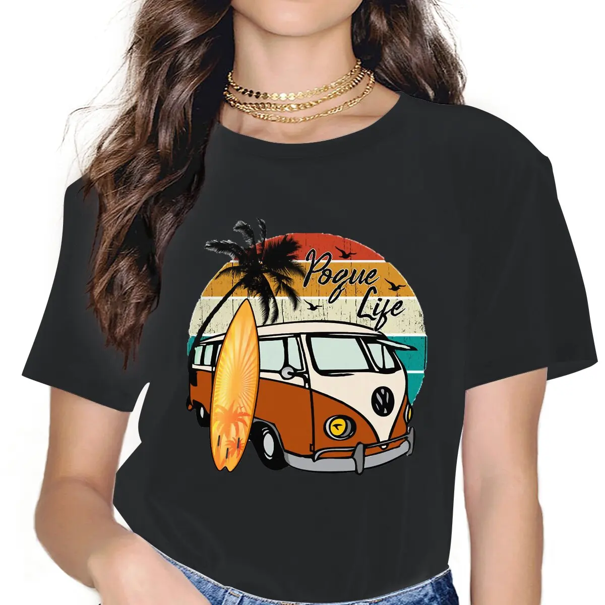 

New Pouge Life T-Shirt Women Round Neck 90s T Shirts Outer Banks Teen Adventure TV Series Short Sleeve Tee Shirt Summer Tops