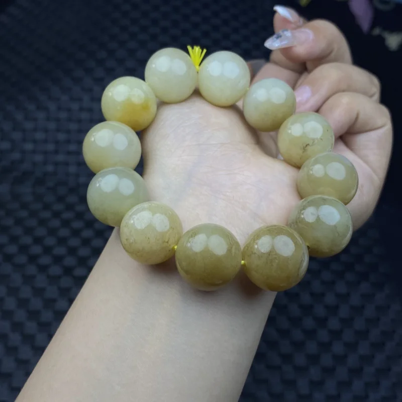 Сахарный браслет Xinjiang Hetian Jade Qiemo для мужчин и женщин из натурального нефрита