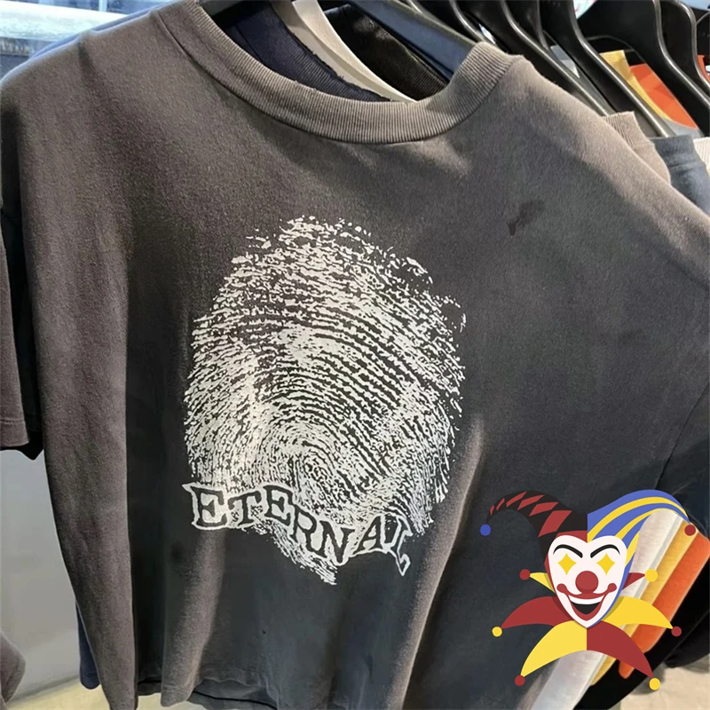 Футболка Saint с принтом отпечатков пальцев для мужчин и женщин повседневная