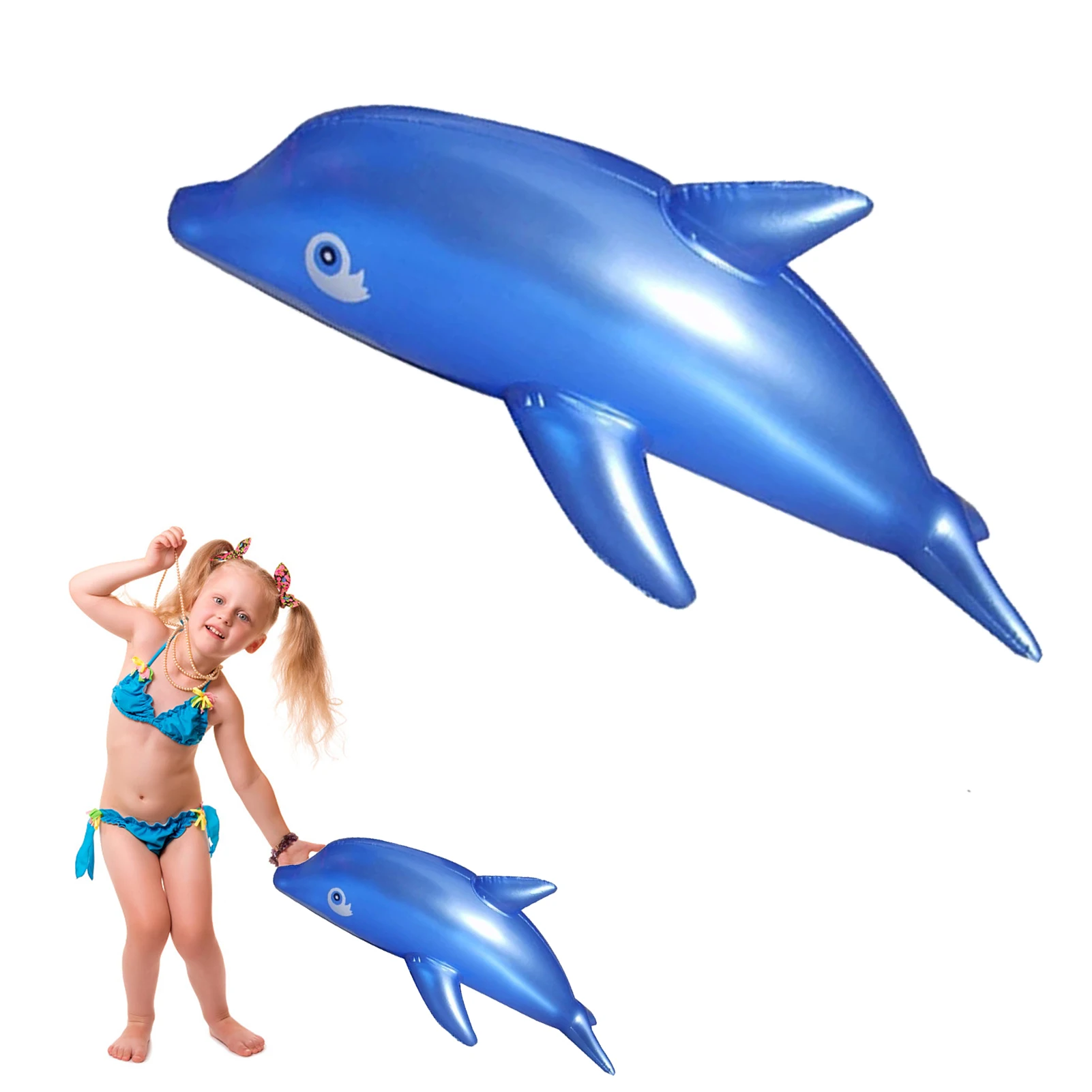 

Dolphin Inflatable Toy 53cm Inflatable Floating Swimming Pool Dolphin Toys Inflate Pool Beach Birthday Party Decoration Perfect
