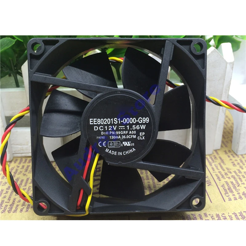 EE80201S1-0000-G99 8020 DC12V 1 56 W 3-pin 8cm вентилятор 36.0CFM воздуходувка