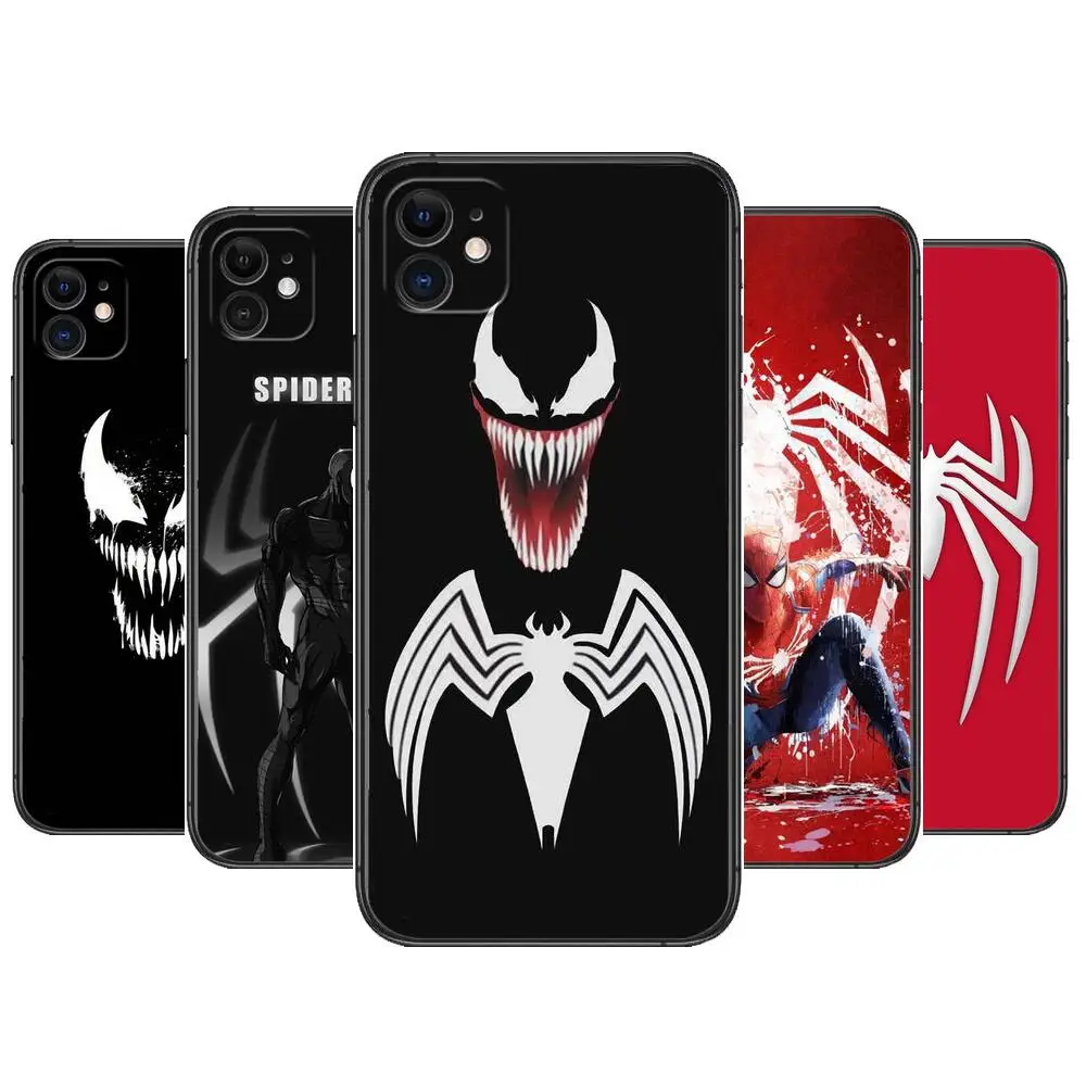 

Marvel Spiderman Venom Phone Cases For iphone 13 Pro Max case 12 11 Pro Max 8 PLUS 7PLUS 6S XR X XS 6 mini se mobile cell