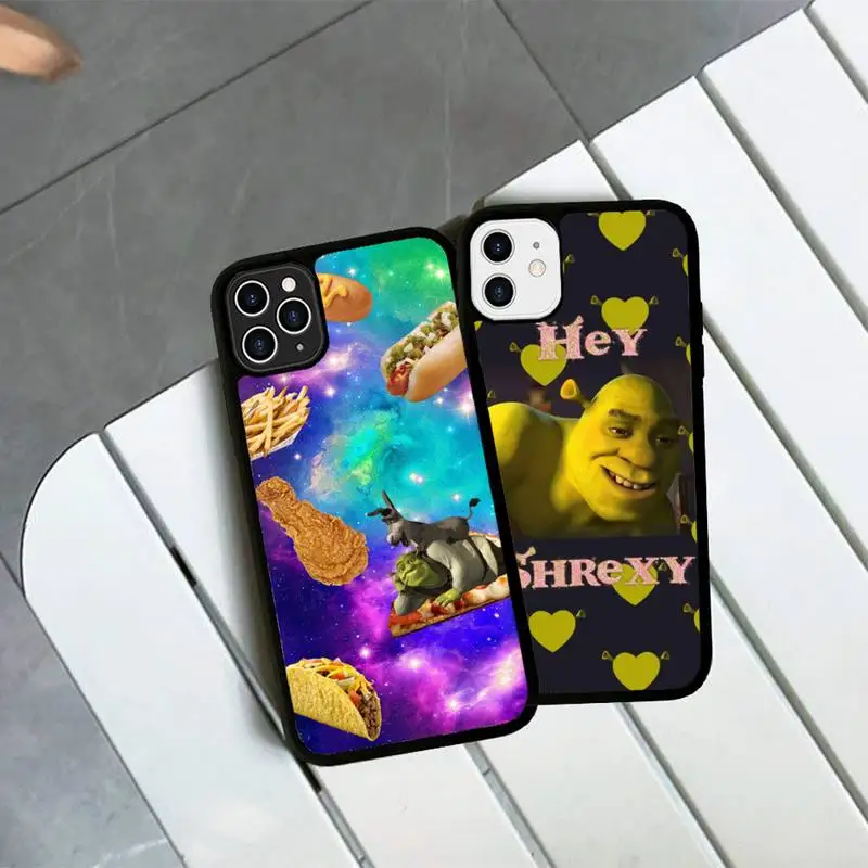 

Cartoon Funny S-shreks Phone Case Silicone PC+TPU Case for iPhone 11 12 13 Pro Max 8 7 6 Plus X SE XR Hard Fundas