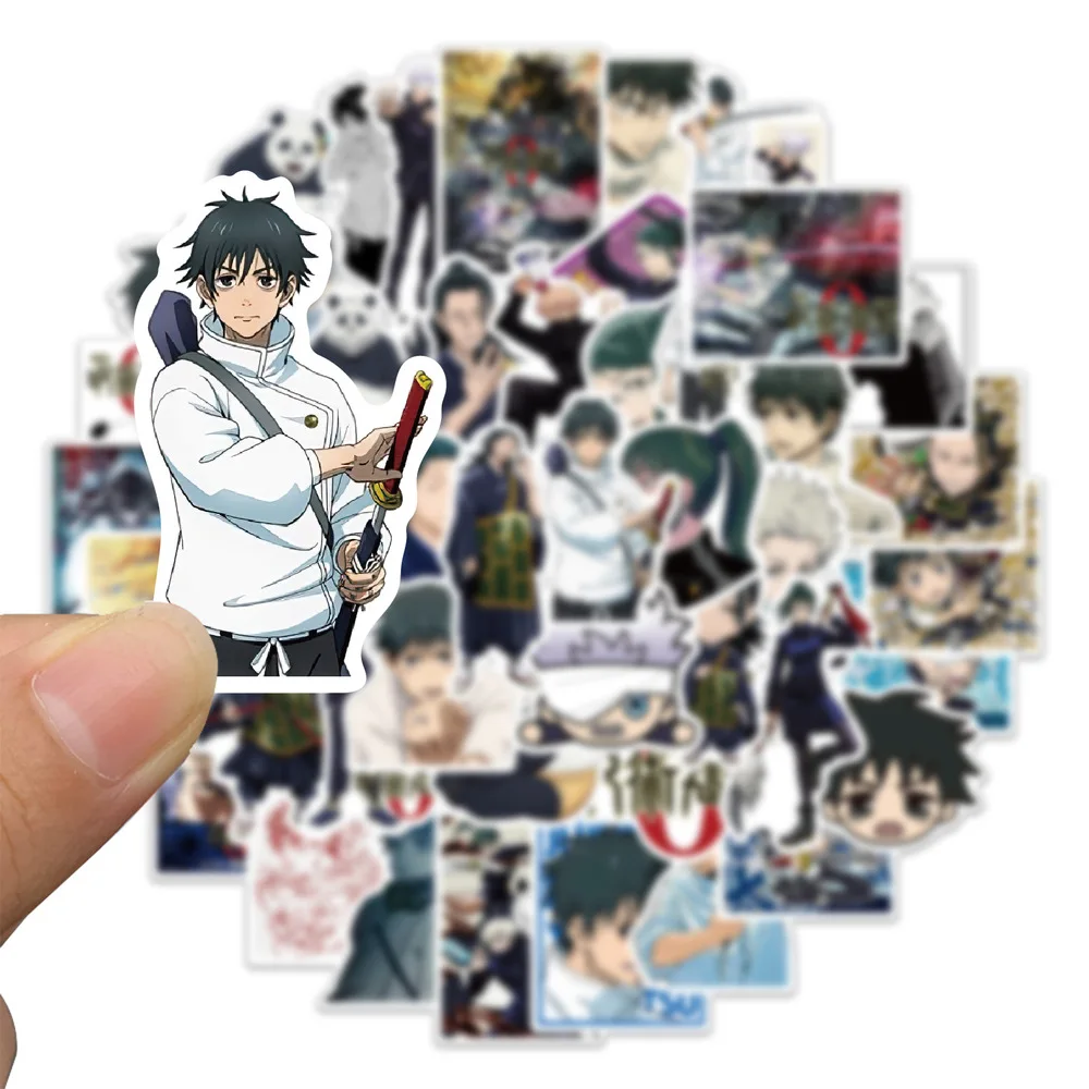 

10/50PCS Jujutsu Kaisen Gojo Satoru Stickers Kugisaki Nobara Itadori Yuji Inumaki Toge Anime Waterproof PVC Stickers Kid Gift