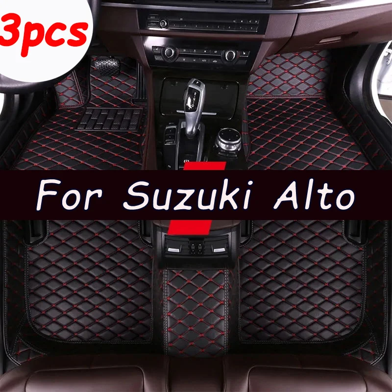 Автомобильный напольный коврик для Suzuki Alto HA36S 2015-2021 с защитой от грязи кожаный
