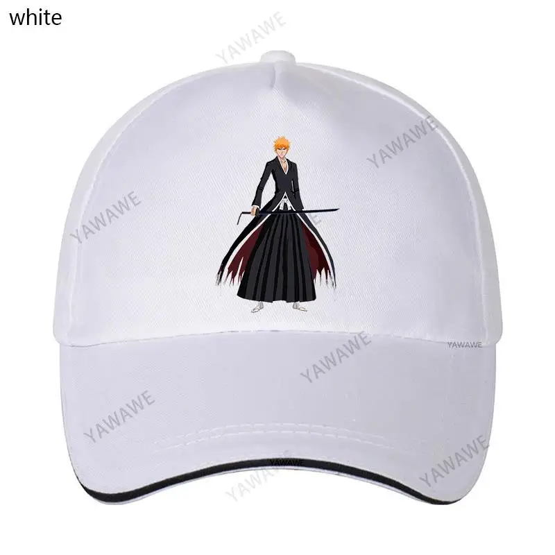 Baseball Caps hat black men Baseball Caps Bleach Ichigo Kurosaki Swordsman Art Anime Manga Unisex Teens Cotton Snapback Caps