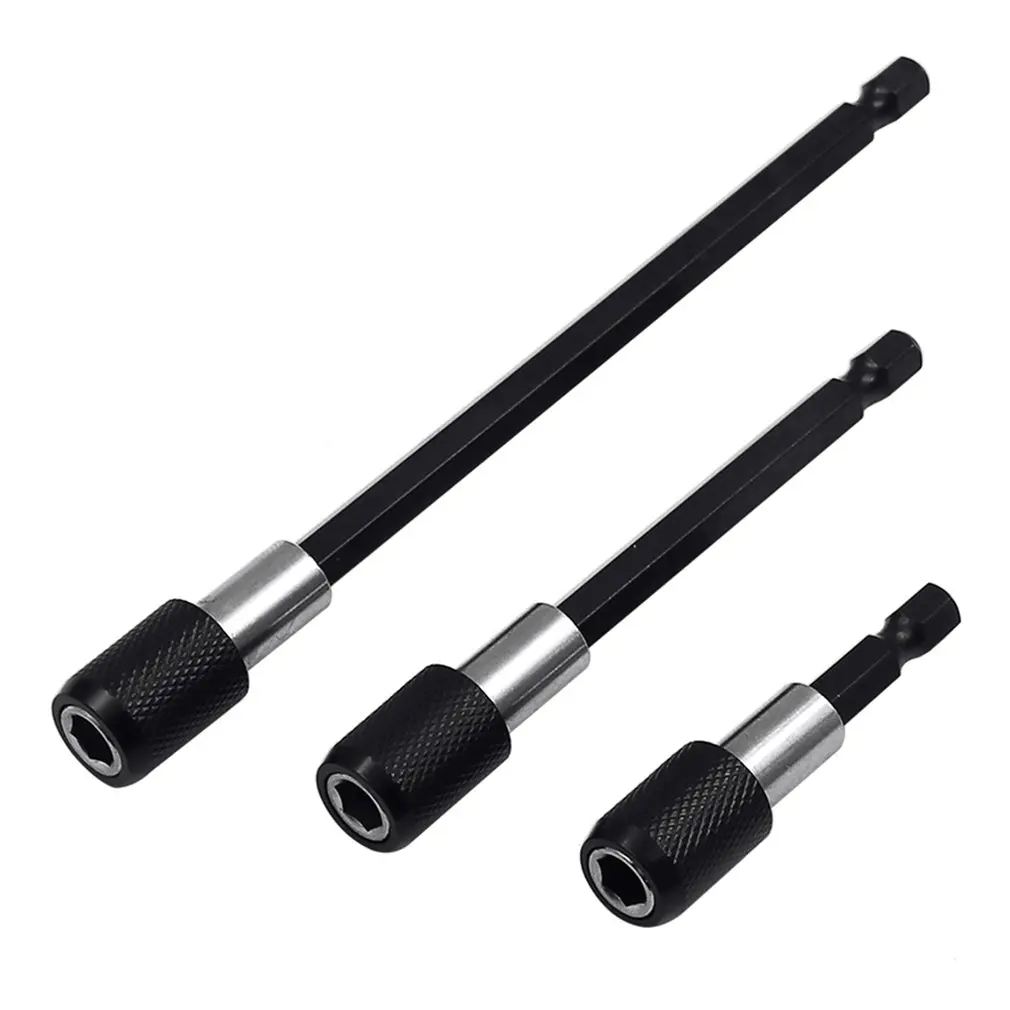

3Pcs Chrome Vanadium Steel Hex Shank Quick Release Screwdriver Bit Holder Extension Bar Drill Socket Adapter