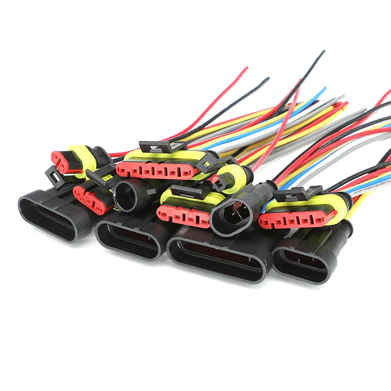 1-контактный водонепроницаемый разъем AMP Superseal мужской и женский жгут проводов 0 75