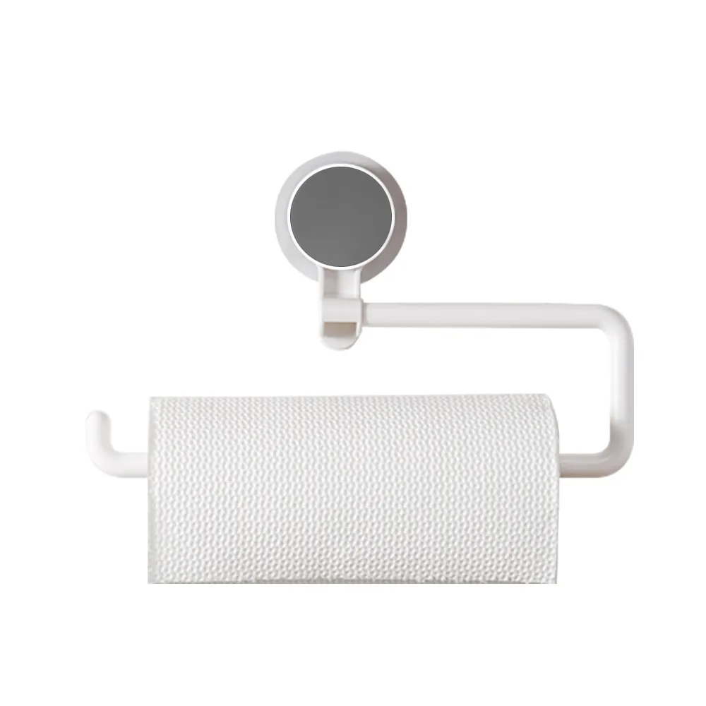 

Wall Mounted Paper Towel Holder Strong Adhesive Multifunction Rotatable Roll Organizer for