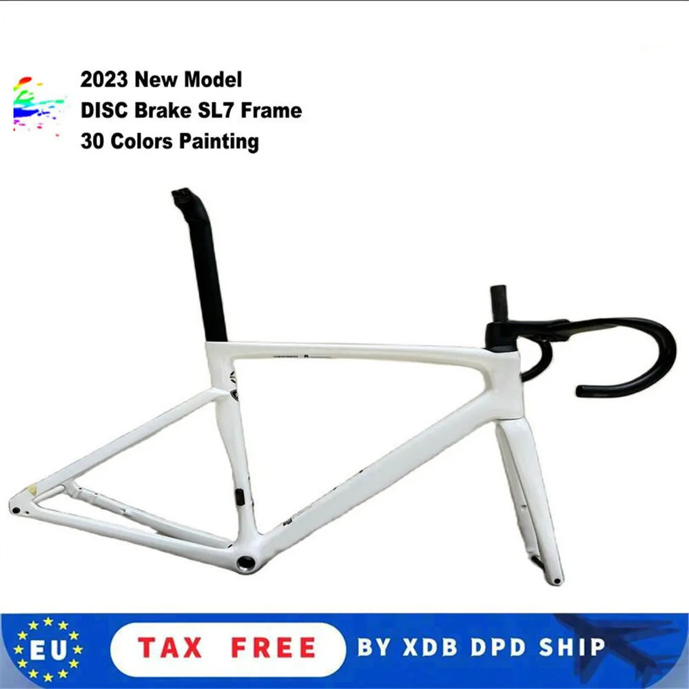 

T1000 30 colors Painting Sl7 Carbon Frames White Disc Brake F14 Bicycle Road Frameset Road Bike Frame