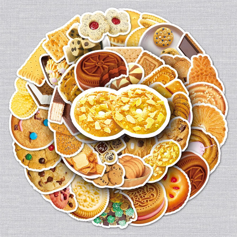 

10/30/50PCS Biscuit Cartoon Graffiti Sticker Personality Creative Sticker Desk Guitar Computer Car Waterproof Sticker Wholesale
