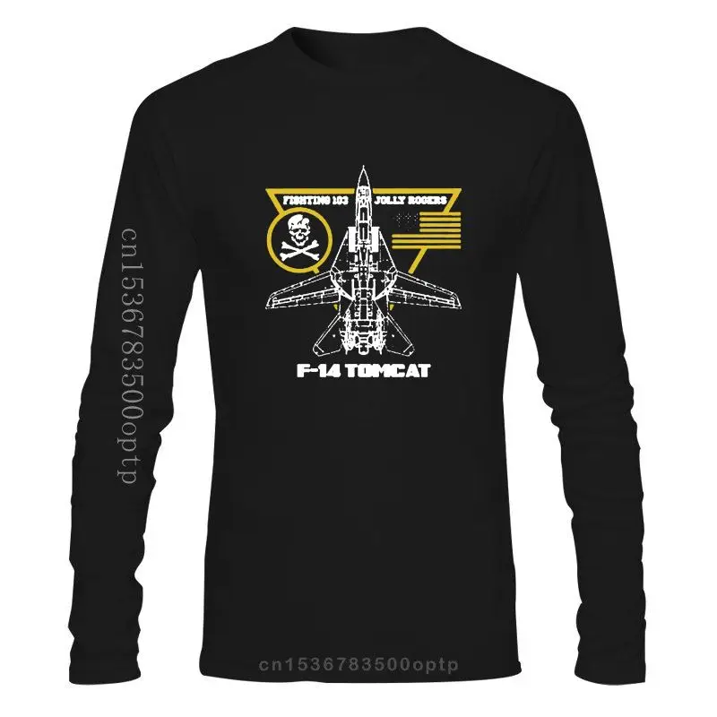 

FASHION Man Clothing F-14 Tomcat Fighting 103 Jolly Rogers Squadron Us Navy Aviation T-Shirt Tees