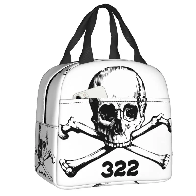 

Изолированная сумка для ланча с черепом и косточками для женщин, портативная термо-охлаждающая сумка для ланча, Пляжная Сумка для кемпинга и путешествий