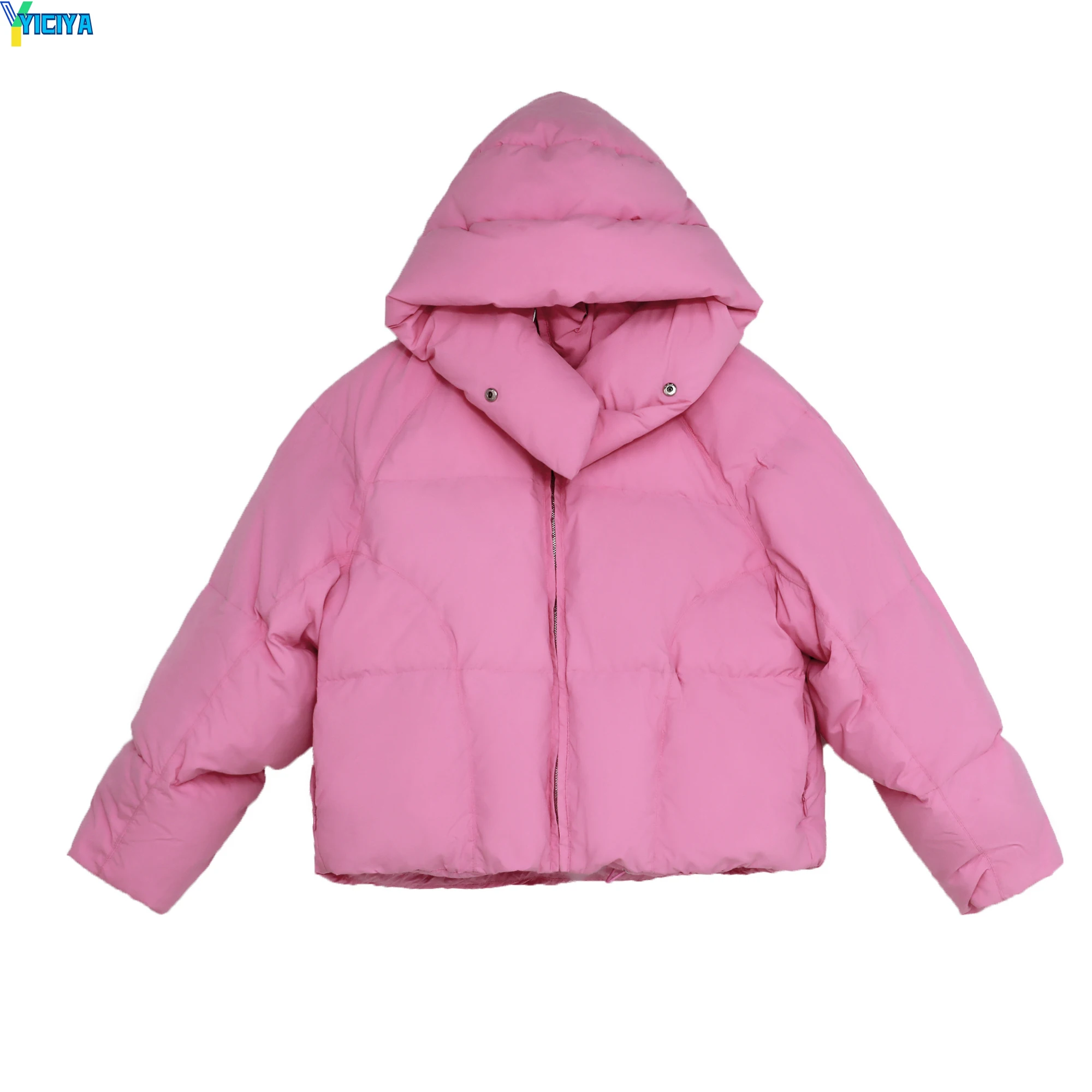 YICIYA Women's Winter Jackets 2023 Streetwear Fashion Casual Thickening Warm Ladies Solid Coat Cotton Padded Outwear Parkas Y2k