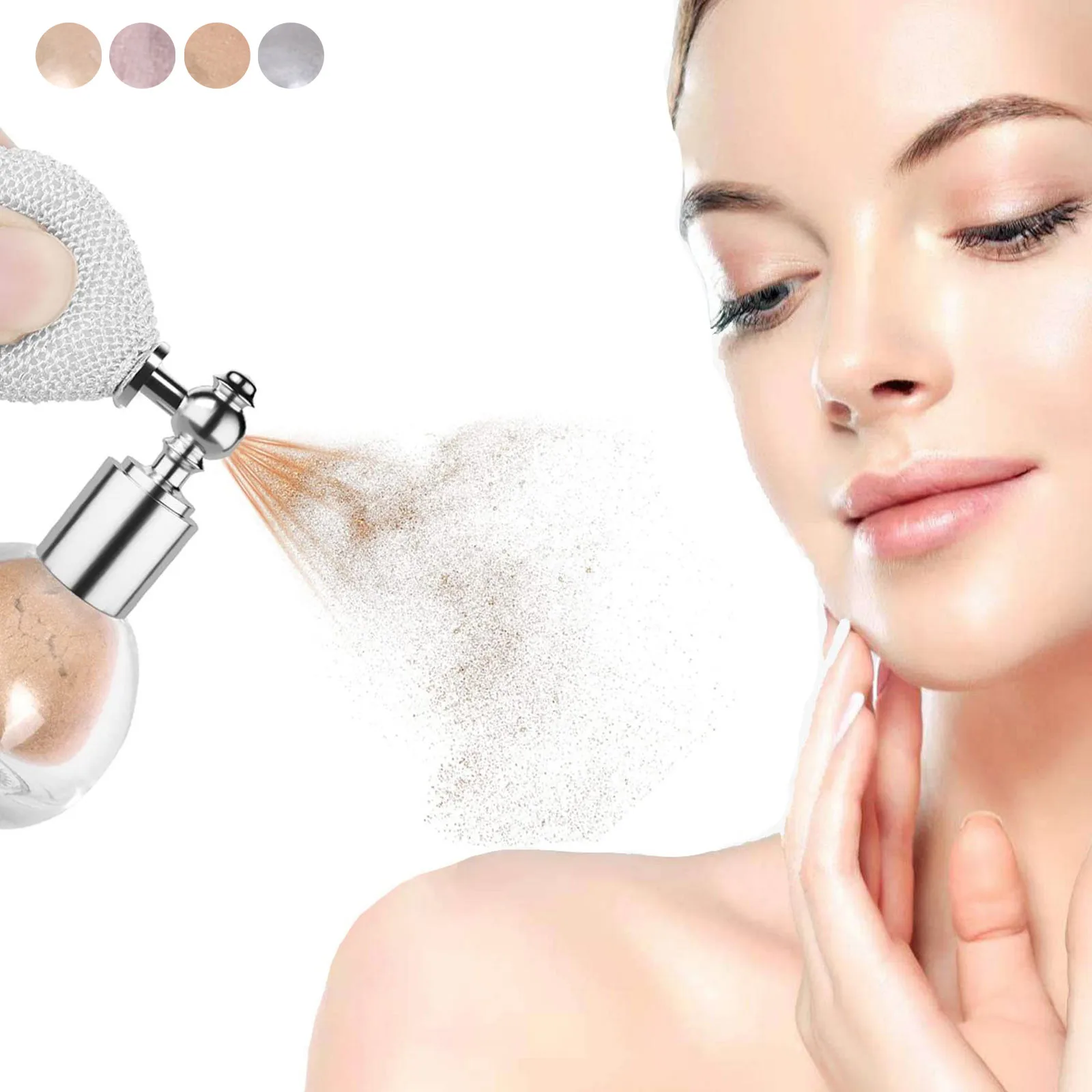 Portable Glitter High Gloss Powder Shimmering Spray Powder Foundation Makeup For Face Body Beauty Tools