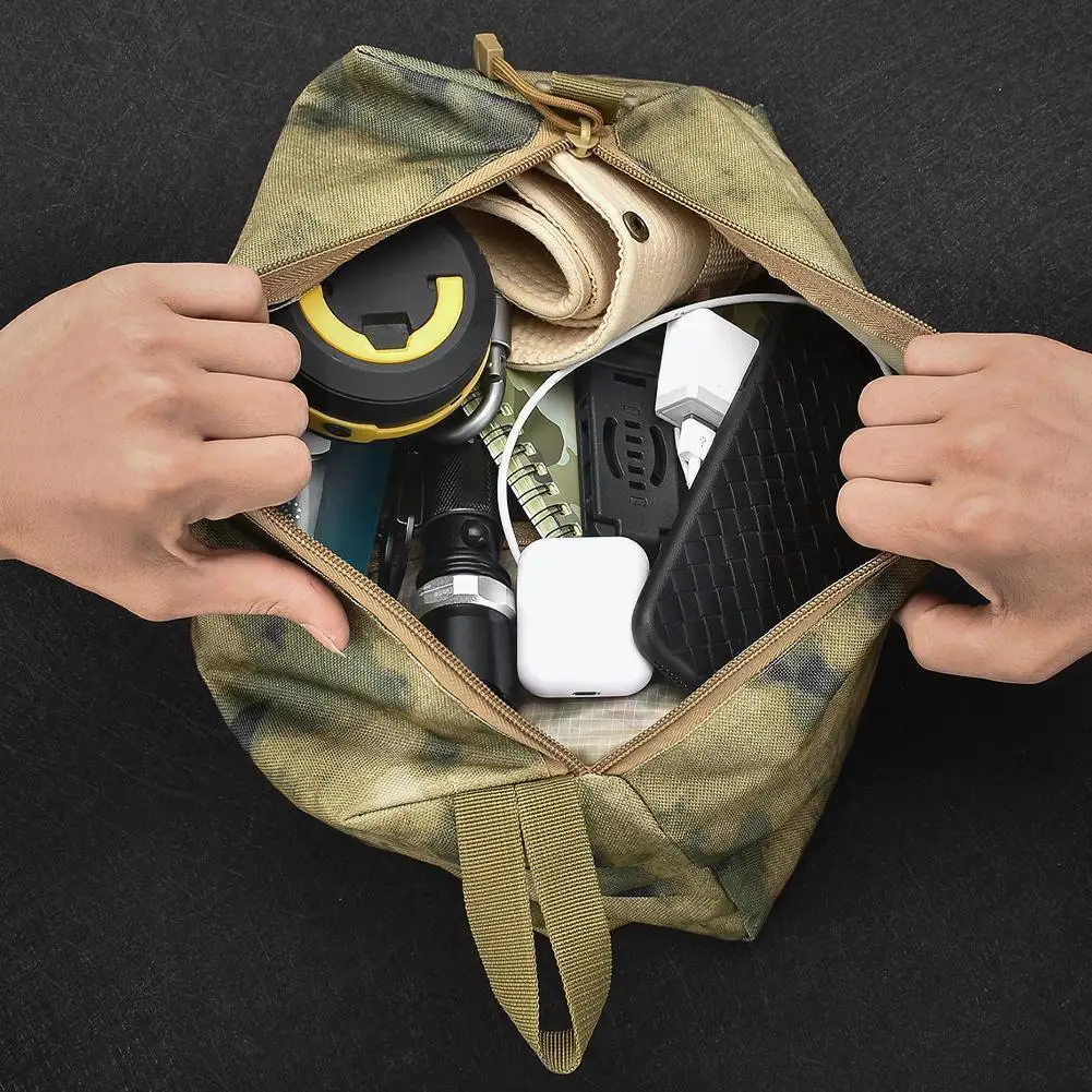 

Уличная камуфляжная сумка для хранения O0y6 из ткани Оксфорд, многофункциональная водонепроницаемая сумка на молнии с инструментами, портат...