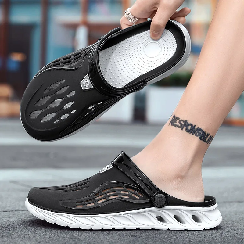 

QZ239 Summer Comfortable Men's Clogs Male Outdoor EVA Injection Casual Sandal Male Beach Slippers Breathable Zapatos Hombre