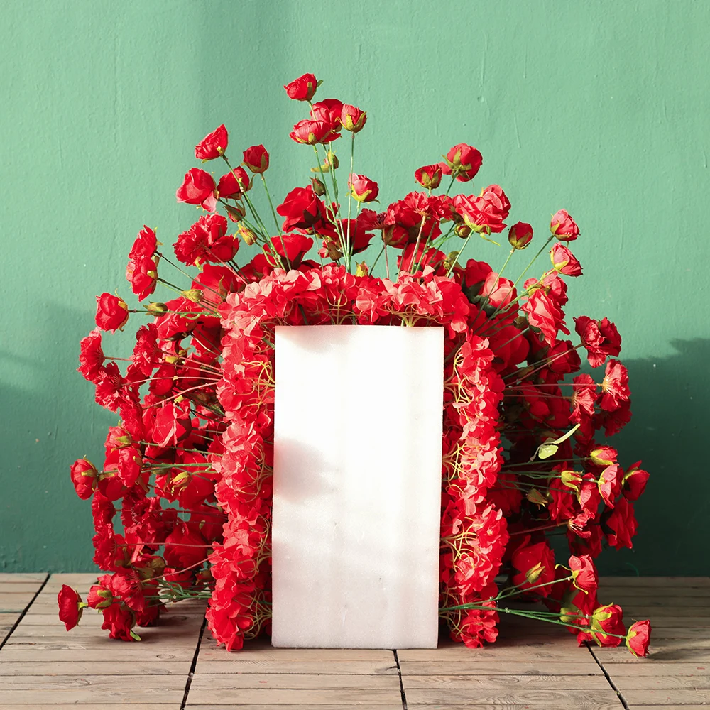 Роскошная красная роза гортензия искусственная поплавковая композиция для