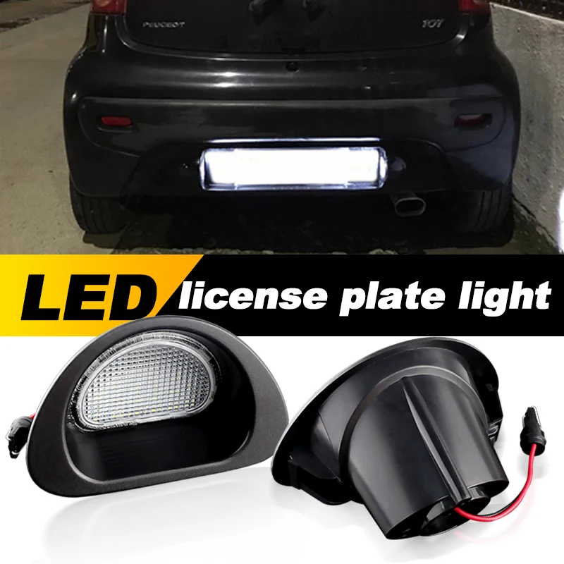 2 шт. задний номерной знак Canbus для Peugeot 107 05-14 Citroen C1 MK I 05-13 замена OEM номера 6340E2 6340 E2