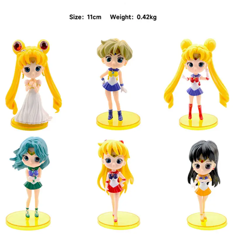 

6 шт./комплект, игрушечные игрушки-моряки Мун из ПВХ