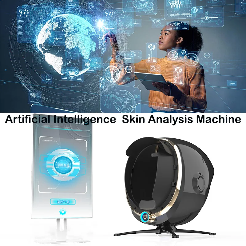 Artificial intelligence skin analysis Hautanalysegerät skin diagnostic machine Analyseur de peau face skin analyzer huidanalyse