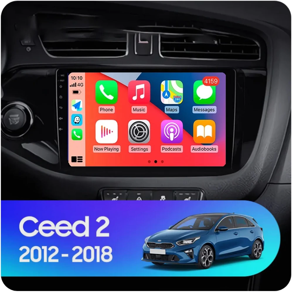 Для Kia Ceed Cee ɽ 2 JD 2012 - 2018 Android 14 Беспроводная Автомагнитола мультимедийный