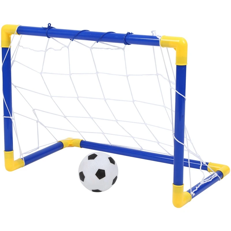 

Складной мини-футбольный мяч 12X в помещении, набор сетки для гол-столба + насос, детская спортивная уличная Домашняя игра, игрушка