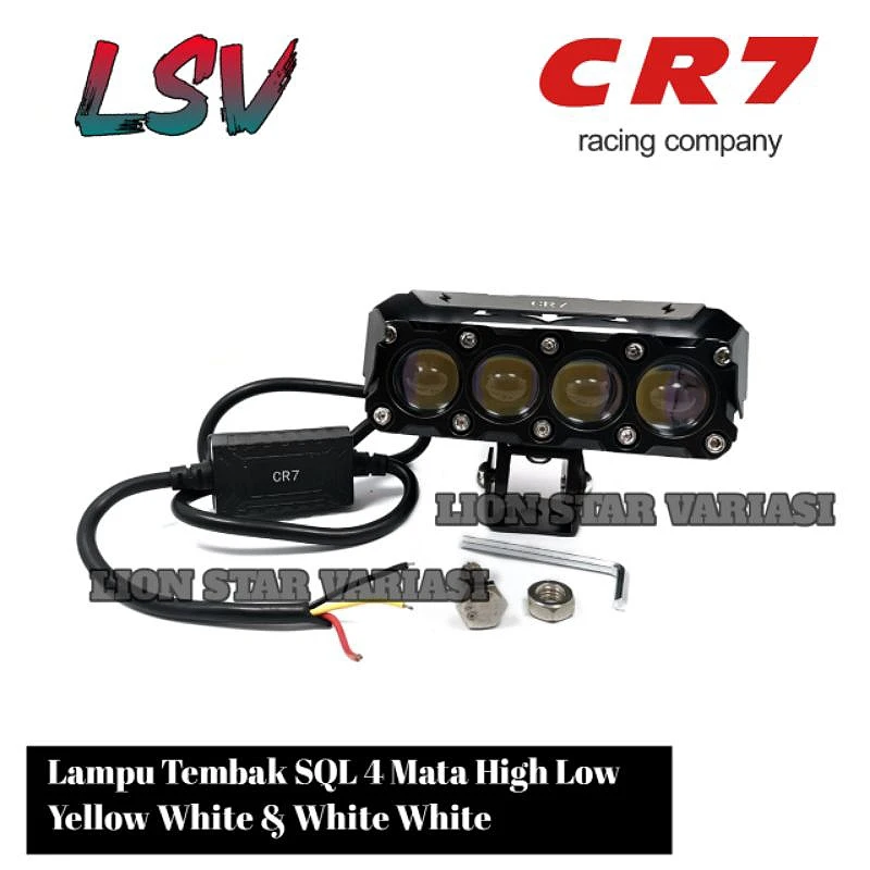 Двухцветные мотоциклетные прожекторы V4 светодиодные фары четыре глаза дальний и