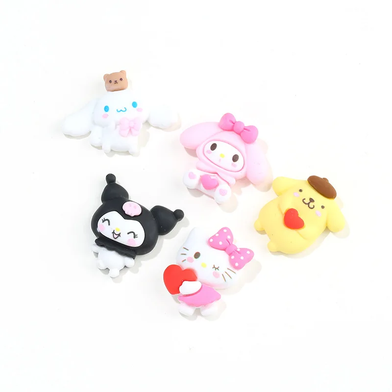 

Kawaii Hello Kitty Смола DIY мультфильм аниме Sanrios Форма Искусство Декор ремесла телефон Аксессуары для волос орнамент детские игрушки