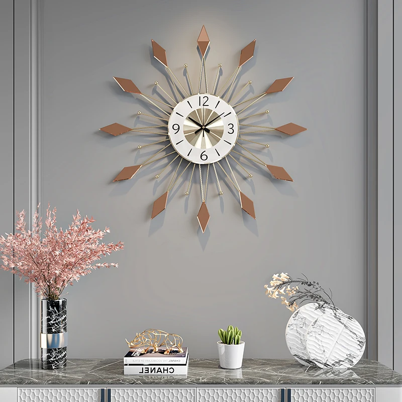 

Art Luxury Wall Clock Modern Design Living Room Minimalist Nordic Large Wall Clock Mechanism Reloj De Pared Home Decoration 50