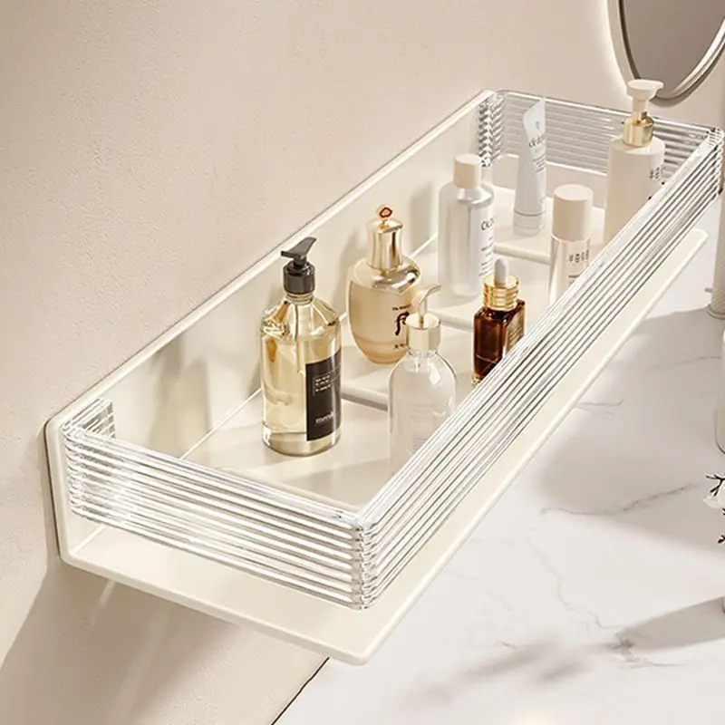Аксессуары для ванной комнаты из белого акрила стеллаж хранения вещей без